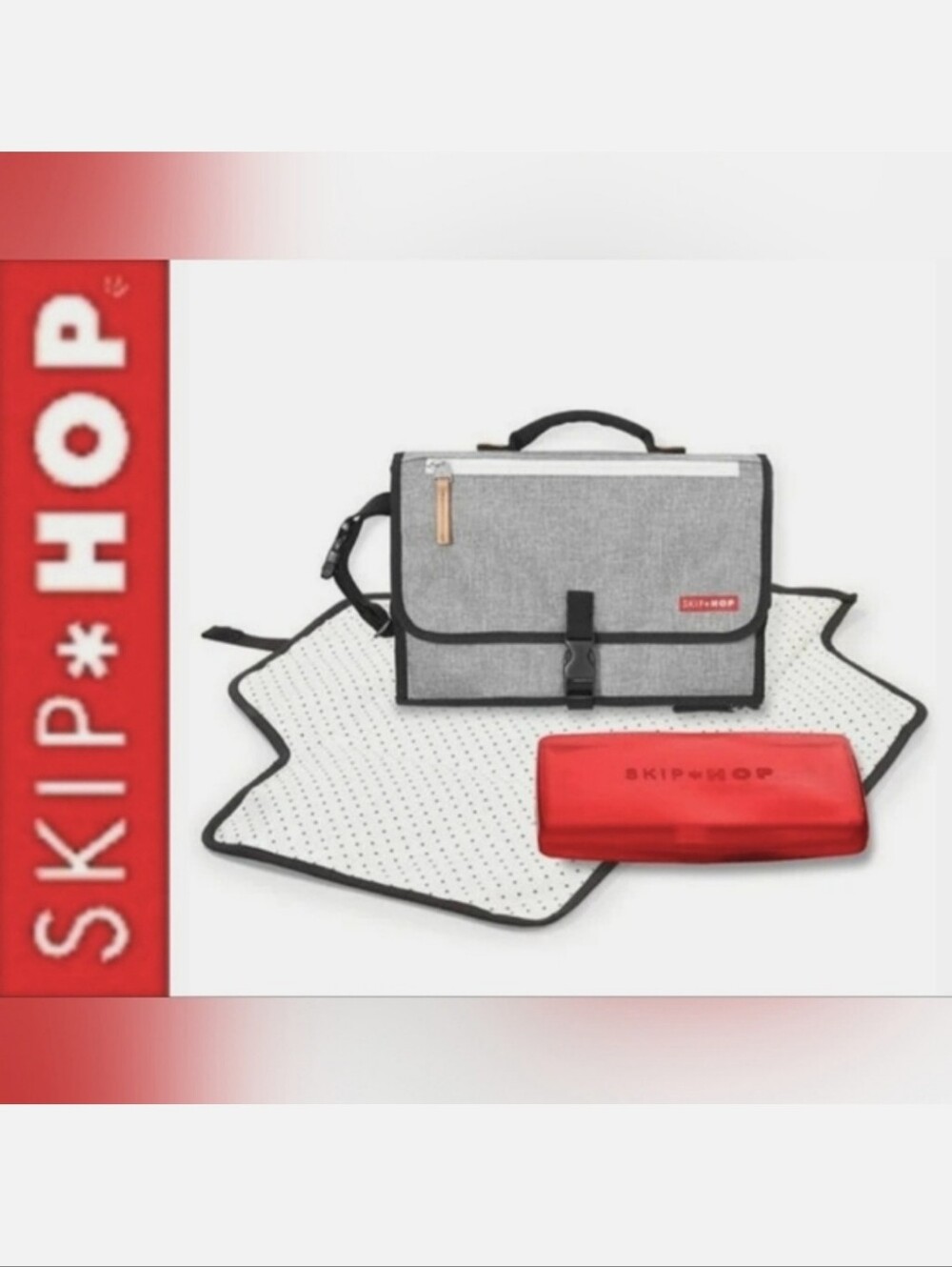 SKIP HOP Pronto Signature Changing Pad Station NWT Grey Chevron